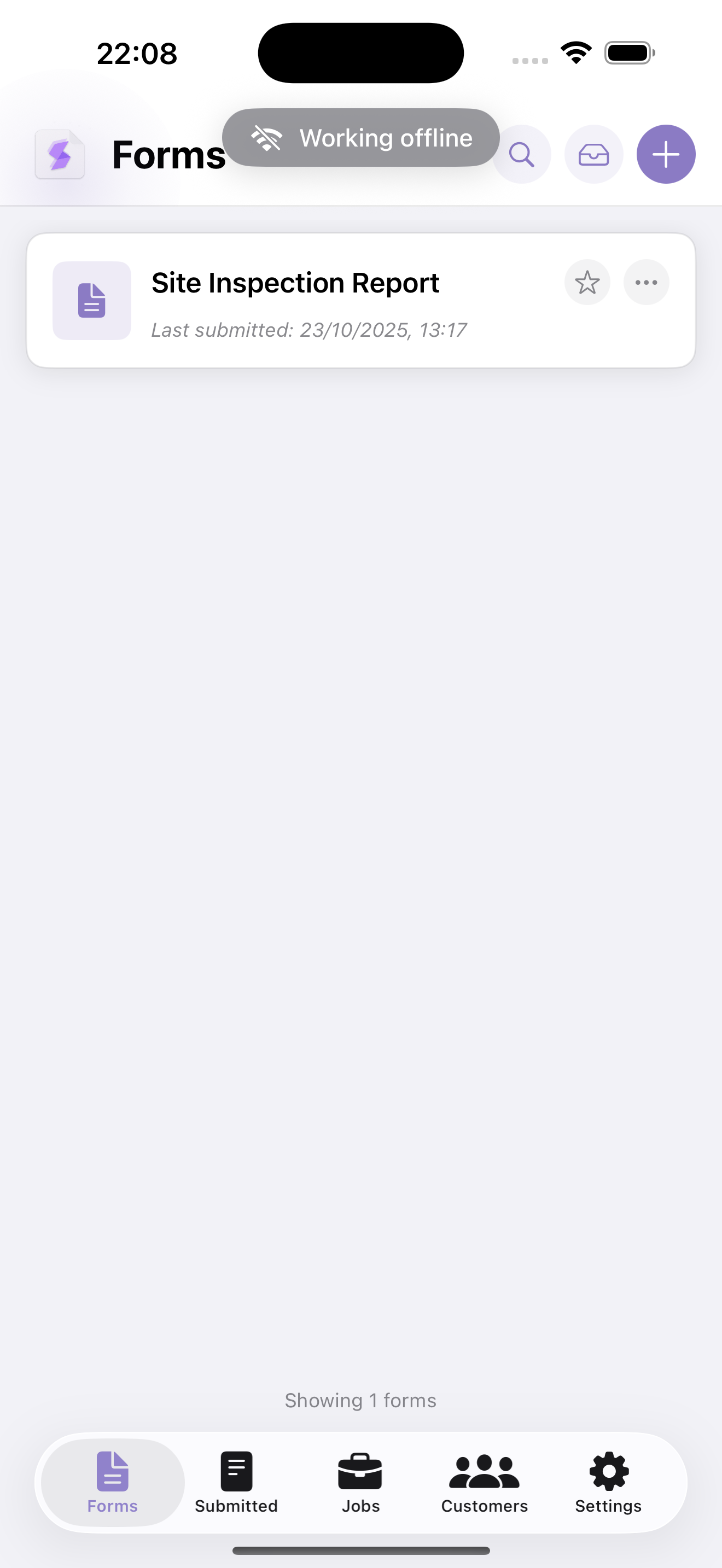 Offline mode on iPhone